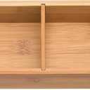 Lipper International Bamboo Drawer Organizer with 3 Removable Dividers, Brown