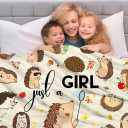 Hedgehog Blanket Soft Comfy Flannel Hedgehogs Throw Blankets Bedding Decor Hedgehog Lovers Gifts for Women Girls Kids Adults 50"X40"