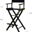 Casual Home 30" Director's Chair Black Frame-with Navy Canvas, Bar Height, 30 in