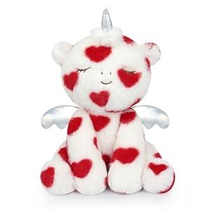 KOPHINYE Unicorn Plush, 12inch Soft Unicorn Stuffed Animal with Love Heart for Valentine's Day, Cute Stuffed Valentine's Plush for Kids, Girl, Birthday