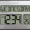 La Crosse Technology Atomic Wall/Table Clock, Metal, 7.5-inch H x 9.75-inch W x 1-inch D (513-1419) (513-1419-INT)