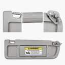 Pair of Left and Right Sun Visors with Clips and Screws for Honda Civic 2006 2007 2008 2009 2010 2011 (Warm Gray)