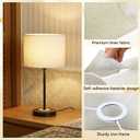 Small Lamp Shade, 9.8" Top x 9.8" Bottom x 7.9" High Beige Linen Small Drum Lampshade, Beige Large Drum Lamp Shades for Table Lamps Floor Lamps ChandelierLamp, Easy Assembly Required
