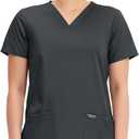 Cherokee Medical Women's Scrub Top V-Neck Modern Classic Fit with 3 Pockets, Ultra Soft and 2-Way Stretch Fabric - WW620 (S, Black)