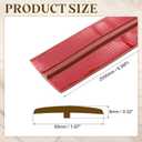 Uxcell T-Molding Transition Strips, 6.56 ft x 1.97" (L x W) PVC Floor Flat Divider Strip Self Adhesive Vinyl Flooring Edging Trim for Joining Floor Gaps Doorways, Walnut