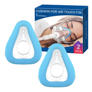 2 Packs Memory Foam Mask Cushion (L) for ResMed Airtouch F20 & Airfit F20, Highlights Optimizest Resilience & Comfort with Superblue Memory Foam - F20 Mask Large for Full Face CPAP Users