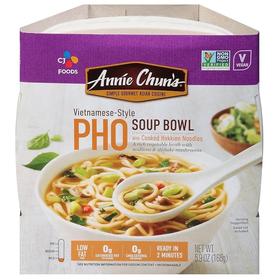 Annie Chun's Soup Bowl, Vietnamese Style Pho, Non GMO, Vegan, 5.9 Oz (Pack of 6), Best By: MAY 03 2025