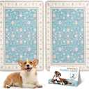 26"x40" 2 Pack Washable Pee Pads for Dogs, Rabbits & Hamsters - Reusable Puppy Pads Super Absorbent Waterproof Non-Slip Potty Pads for Crate, Couch, Car, Whelping & Playpen Liners