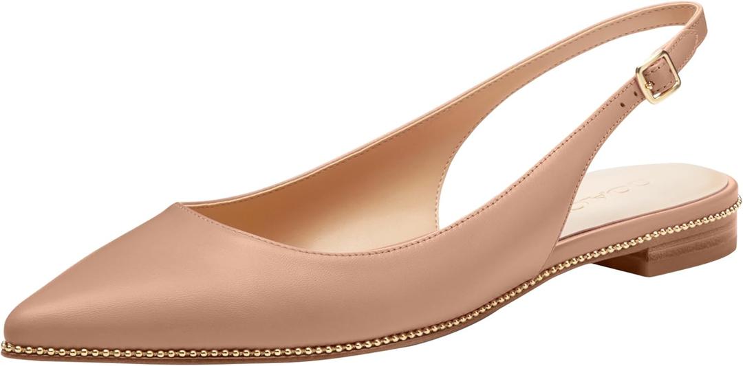 COACH Claire Leather Skimmer, 9.5