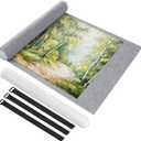 Ainiv Jigsaw Puzzle Mat Roll Up 1500 Pieces, 46" x 26" Portable Felt Puzzles Board with Travel Storage Bag, Jigsaw Saver Pad Keeper for Adults Teens, Gray (Grey)