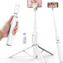 Selfie Stick Tripod - Tripod for iPhone with Remote, Lightweight Phone Stand for Android, Extendable Phone Tripods Stand Compatible with All Cell Phones for Video Recording/Photo/Live Stream/Vlog