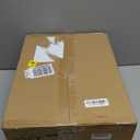 Garwarm 20" Caged Ceiling Fan With Light, Flush Mount Bladeless Fandelier With Remote, Small Low Profile for Bedroom, Kitchen, Dining Room, White Gold