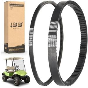 10L0L Golf Cart Drive Belt & Starter Generator Belt fit Yamaha G2, G5, G8, G9, G11, G14, G16, G20, G22, G29 Drive Gas 4 Cycle Models, OEM# J55-G6241-00, J55-H1173-00, J38-81173-00, JN6-H1173-00