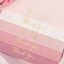 Crisky Dusty Rose Thank You Cards with Envelopes & Stickers 50 Pack Bridal Shower Graduation Thank You Cards Small Business, Wedding Baby Shower Birthday Funeral Notes Bulk