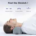 urnexttour Neck Cervical Pillow Cervical Traction Device Lumbar Support Memory Foam Roll Pillow Muscle Relief Shoulder Pain Relaxer Dark Grey