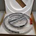 Smuxee Nesting Coffee Table Set of 2, 23.6" Round Coffee Table Brown Wood with Adjustable Non-Slip Feet, Industrial End Table Side Tables for Living Room Bedroom Balcony Yard