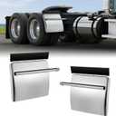 VEVOR Stainless Steel Quarter Fenders for Semi Trucks, 24" x 24" Semi Truck Fenders with Tube Bracket and Mounting Hardware, 1 Pair Right & Left Quarter Fender Set, Fit for Freightliner, Peterbilt