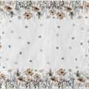 Artoid Mode Brown Poppy Leaves Spring Area Rug, Summer Home Decor Low-Profile Area Rugs for Entryway Bedroom Living Room Laundry Room Indoor 5x7 Feet