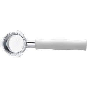Normcore 51mm Naked Bottomless Portafilter 3 Ears Fits Delonghi Dedica EC680 and EC685, SMEG EUPA Espresso Machines, White Anodized Aluminum Handle, Included 18g Portafilter Basket