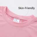 Girls Summer Short Sleeve T Shirts Casual Kids Tops Crewneck Tees Tween Girls Basic Clothes 12-13 Years (Pink)