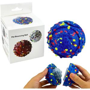 CAISHOW Electric Interactive Dog Toy Ball, Automatic Active Rolling Balls for Small Medium Dogs, Self Moving Bouncing Jumping Rechargeable Funny Pet Toys for Boredom Puppy Cat Kitten Indoor Outdoor (Vibrating Ball Blue)