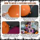Halloween Balloons Decorations, Spooky Halloween Balloon Garland Arch Kit Bat Black Purple Orange Balloon with Horror Scary Balloons for Witch Ghost Birthday Baby Shower Party Decorations