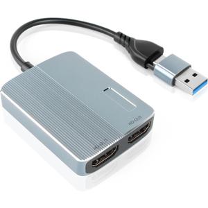 Weton USB 3.0 or USB C to HDMI Adapter for Dual Monitors,HDMI Splitter Extended Display Adapter for Windows Mac OS - Multi-Monitor Display 3 Separate Screens
