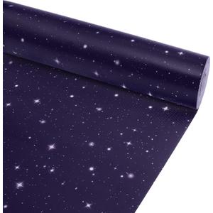 Outer Space Bulletin Board Roll Reusable Waterproof Erasable Night Sky Non-Woven Fabric Bulletin Board Fade Resistant Wrinkle Resistant Galaxy Planet Poster for Classroom Decor Wrap Craft 15.5" x40ft