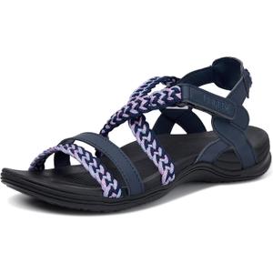 UBFEN Womens Hiking Sandal Sport Sandal Outdoor Comfortable with Adjustable Straps (8, Blue)