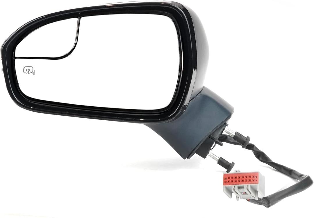 Driver Side Mirror Assembly Compatible with Ford Fusion Sedan 2013-2014 S S Hybrid, with Power Heated, Turn Signal, Puddle Light, Blind Spot Mirror Replace DS7Z17683BA (7pin Left Unpainted)
