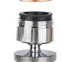 Hibbent Faucet Adapter Kit, Swivel Aerator Adapter to Connect Garden Hose - Multi-Thread Kitchen Sink Faucet to Garden Hose Adapter 3/4 Inch - Chrome Finished, 1 Pieces