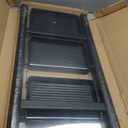 Step Ladder 3 Step Folding, Sturdy 330 Lbs Small Step Stool for Adults, Closet Step Stool Ladder with Anti-Slip Wide Pedals, Portable Folding Ladder for Home Kitchen Office (Black)