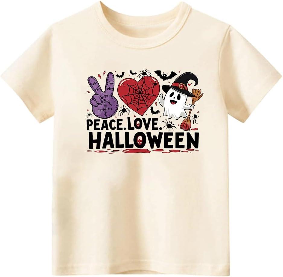 Toddler Halloween Shirts for Boys Kids Girls, Cute Spooky Pumpkins Ghosts Bats Witches and Monsters Halloween T Shirt: 2-6T (Yellow)