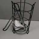 TomCare Toilet Paper Holder Toilet Paper Stand and Dispenser for 3 Spare Rolls Metal Wire Free-Standing Toilet Tissue Paper Roll Storage Shelf Bathroom Accessories Storage Organizer Black