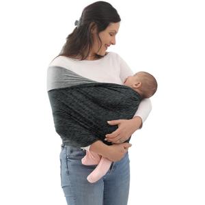 Baby Wrap Carrier, Perfect Baby Carrier Wrap Sling for Newborn and Infant up to 35 lbs. (Heather Grey, L (XL, 2XL, 3XL of Clothing Size))