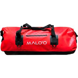 Maloo Waterproof Dry Duffel, Heavy-Duty Roll Top Waterproof Gear Bag with Shoulder Strap & Molle Loops, Marine Duffel for Kayaking, Boating, Camping, Beach & Travel, Red, 100L