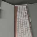 Wireless Keyboard and Mouse Ultra Slim Combo, TopMate 2.4G Silent Compact USB 2400DPI Mouse and Scissor Switch Keyboard Set with Cover, Batteries Included, for PC/Laptop/Windows/Mac - Rose Gold White