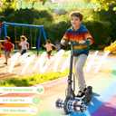 WERHY Foldable Kids Electric Scooter, 350W Motor, Max 12/16Miles Long Range, 19 MPH Max Speed, 8.5" Solid Tire, Lightweight Foldable E-Scooter with Dual Braking, Digital Display, Cruise Control