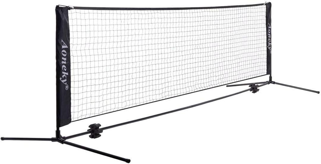 Aoneky Mini Portable Tennis Net for Driveway - Kids Soccer Tennis Net - Pickleball Net