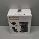 Single Serve Hot & Iced Coffee Maker, for K Cup Pod and Grounds, 6 to 24oz Brew Size, Slim Compact for Small Spaces, Descaling Reminder, with Reusable Filters, Black