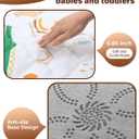 Baby Play Mat, 50x50 Thickened Playpen Mat, Non-Slip Baby Mat for Floor, Foldable Portable Playmat Suitable for Babies Learning to Crawl and for Travel