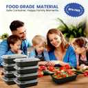 15 Pack 32oz Meal Prep Containers Reusable BPA-Free, Disposable Food Storage Take Out Containers with Lids, Leakproof Plastic To Go Food Containers, Microwave Freezer Dishwasher Safe