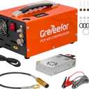 PCP Air Compressor, 4500PSI / 30MPa, Dual Power Car 12V DC or Home 110V/220V AC, Retractable Handle, Water/Oil-Free for Paintball/PCP Rifle/HPA Tank, Manual Stop, 250W, Orange