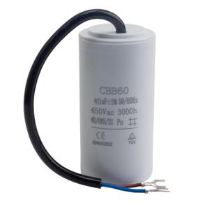 40UF MFD CBB60 Motor Run Capacitor 450VAC Volt Cylindrical 2 Leads for Motor Run, Air Compressor, Air Conditioner, Washing Machine, Water Pump, Fan, Pressure Washer