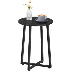 HOOBRO Side Table, Round End Accent Table with Sturdy Metal Frame, 15.7"D x 15.7"W x 21.7"H