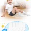 Boys Girls Kids Socks Crew Socks 5 Pack for 2-4,4-6,6-8,8-10,10-12,12-14 Years Old White Black Grey Blue Pink (Large)