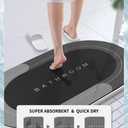 Bath Mats 24x48 Inch, Modernized Magic Mat Bathroom, Rubber Anti Slip Quick Drying Absorbent Bathroom Rug, Shower Room Rugs for in Front of Bathtub, Sink, Dark Gray