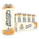 GHOST Energy Drink - 12-Pack, Orange Cream, 16oz Cans - Energy & Focus & No Artificial Colors - 200mg of Natural Caffeine, L-Carnitine & Taurine - Gluten-Free & Vegan, Exp Date: 10/2025