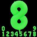 TONIFUL 40 Inch Bright Green Large Number 8 Balloon for 8th Birthday Party Decorations Big Bright Green Foil Mylar Digital 8 for Graduation Wedding Bridal Shower Engagement Anniversary Photo Shoot