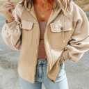 SHEWIN Women Jackets Casual Fuzzy Sherpa Hooded Zip Up Coats | Oversized, Long Sleeve, Lightweight, Drawsting, Fashion, Casual, Trendy, 2026 (XL)